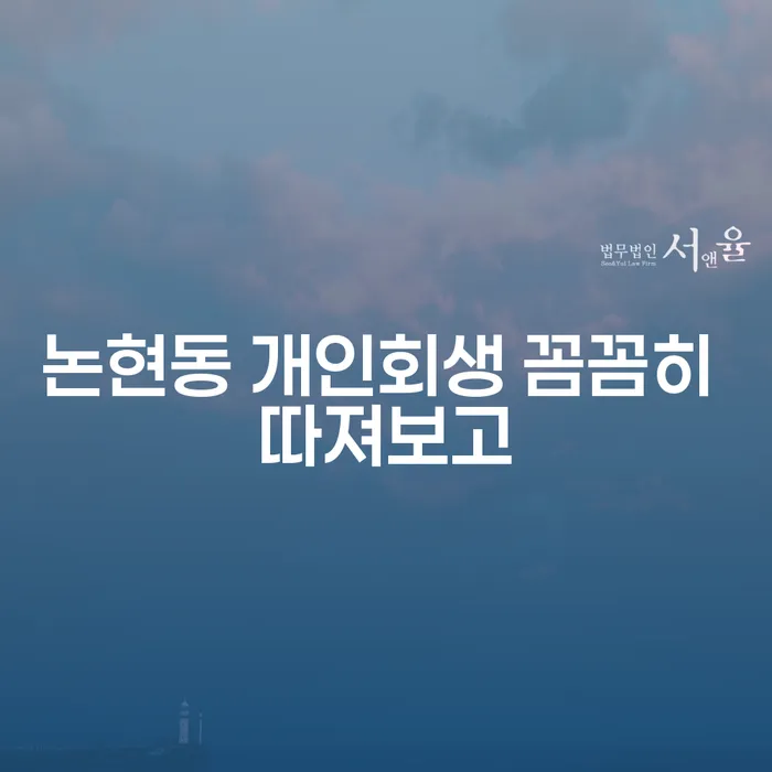 논현동 개인회생 꼼꼼히 따져보고